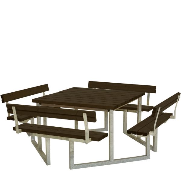 Picknicktisch mit Bänken TWIST & Lehnen