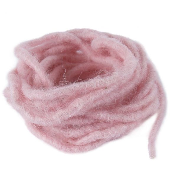 Woll-Dochtfaden, Ø 5 mm, rosa