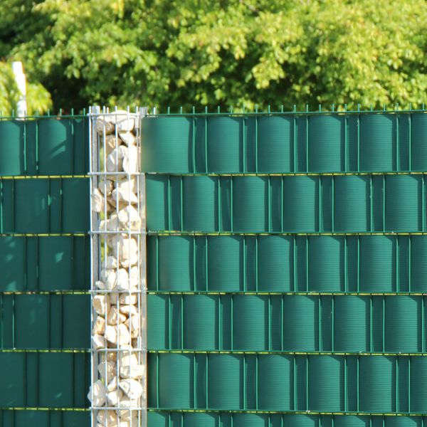 PVC Sichtschutzstreifen Doppelstabmattenzaun, Longlife grün