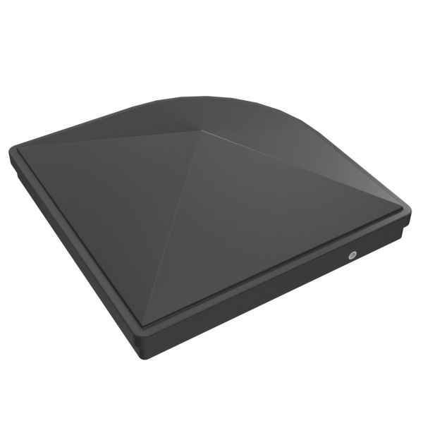 Zier-Pfostenkappe Metall, PYRAMIDE, variable Alu-Steckzaunpfosten