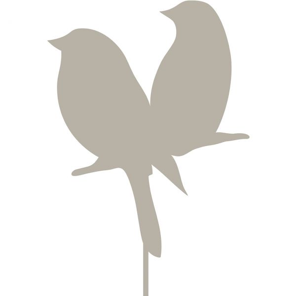 Metall-Gartenstecker Vogelpaar, 100 cm