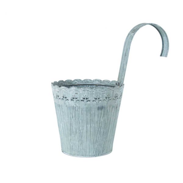 Balkon-Hängetopf Nyra, weiß-antik