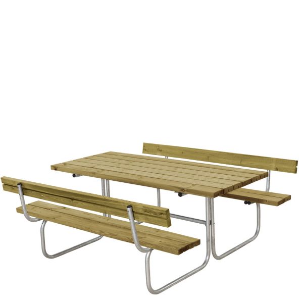 Picknicktisch mit Bänken CLASSIC & Lehnen