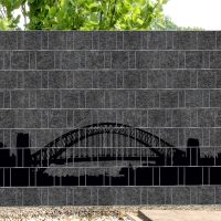 Videx Sichtschutzstreifen Hart-PVC – Anthrazit, 19x255 Cm, Für Doppelstabmatten, UV-stabil & Witterungsbeständig