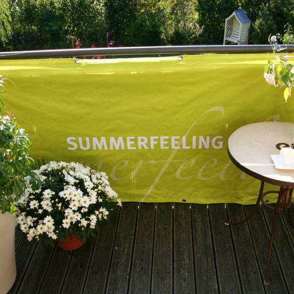 Balkonverkleidung Banner Summerfeeling, hellgrün