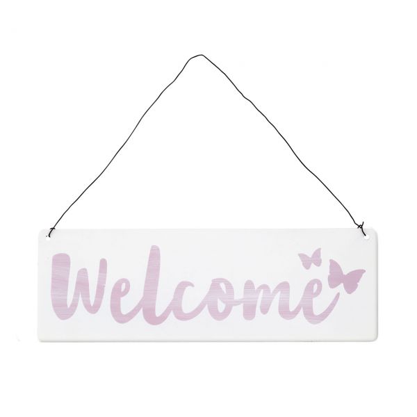 Metall Türschild Welcome