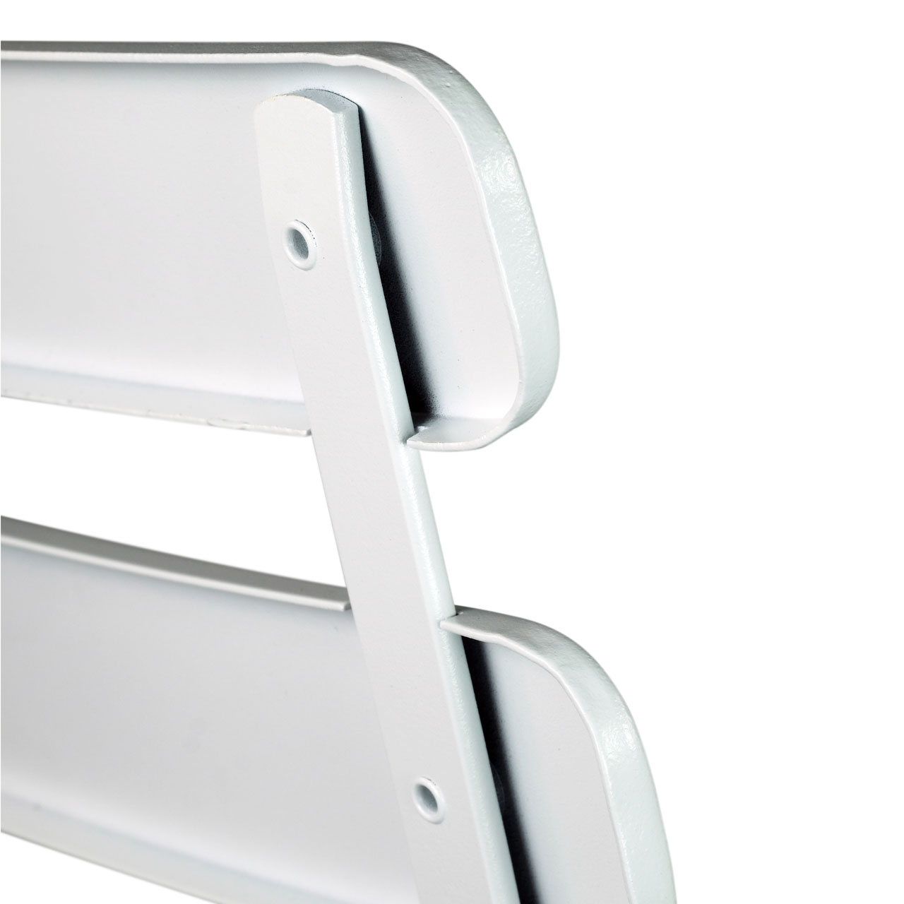 Balkon & Gartenmöbel Bistro-Set klappbar, Metall weiß