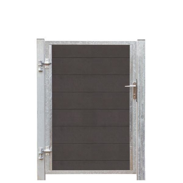 WPC Sichtschutz Tür Futura, Pfosten feuerverzinkt