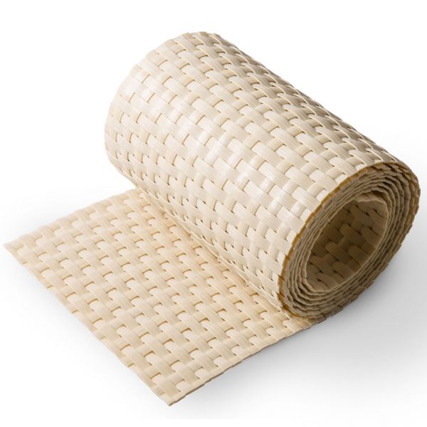 Polyrattan Sichtschutzstreifen (PE), beige, fein