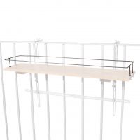 Metall-Rahmen für Balkon-Hängeregal Bambusholz Metall-Rahmen für Balkon-Hängeregal Bambusholz