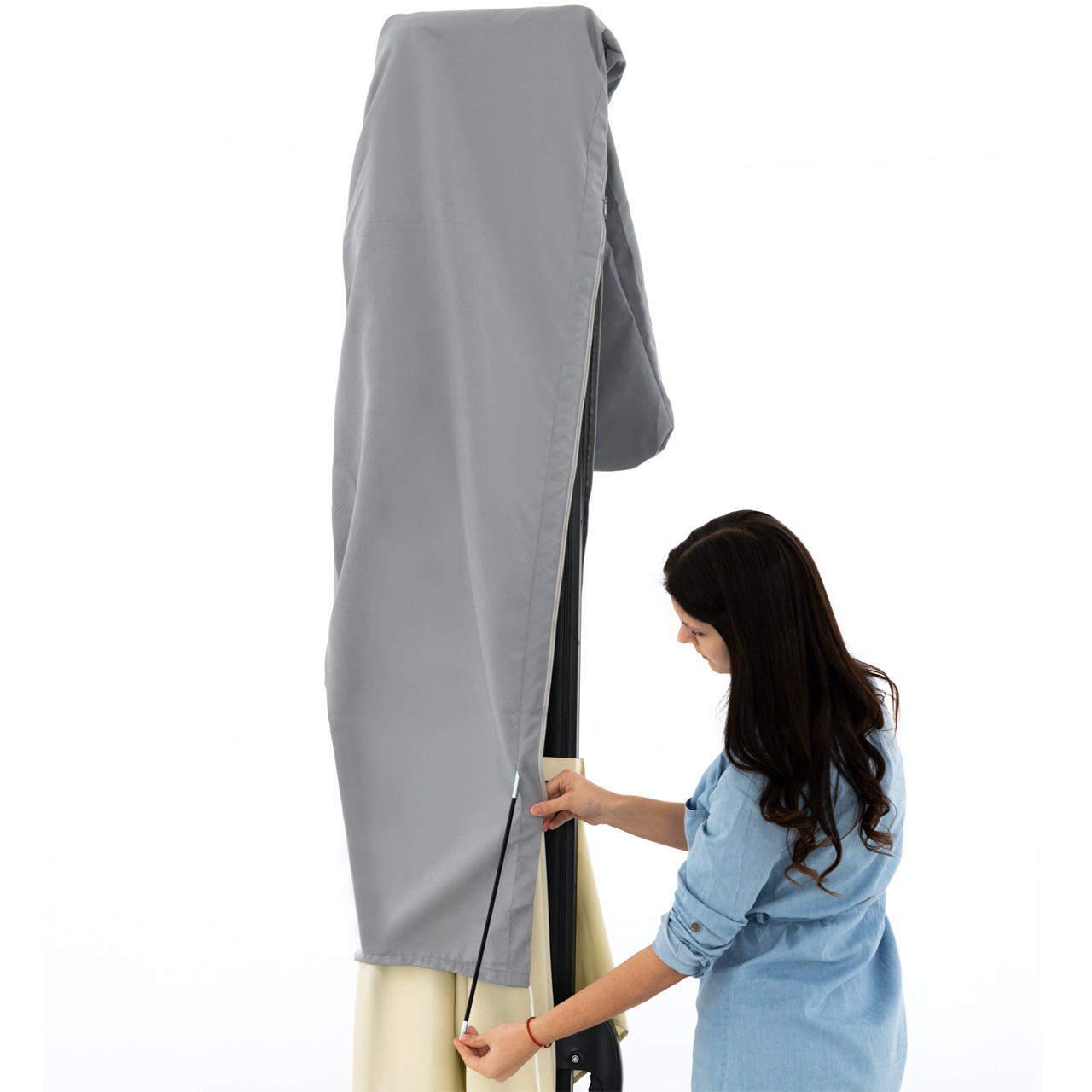 NETILGEN Buchhülle Mit Reißverschluss – Waschbare Polyester-Hülle 22x29 Cm, Mit Fronttasche