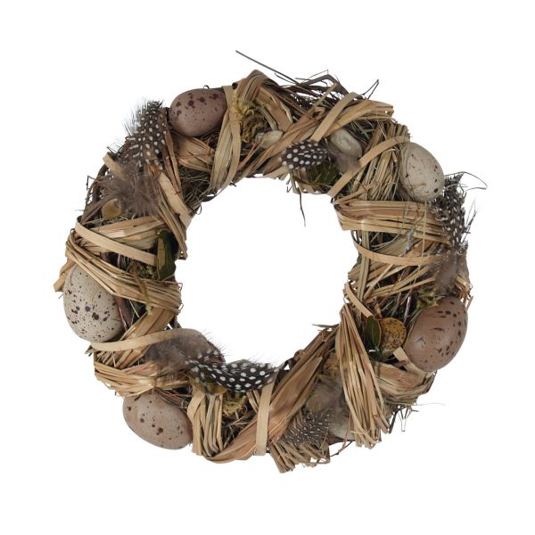 Dekokranz Happy Easter, natur/grün