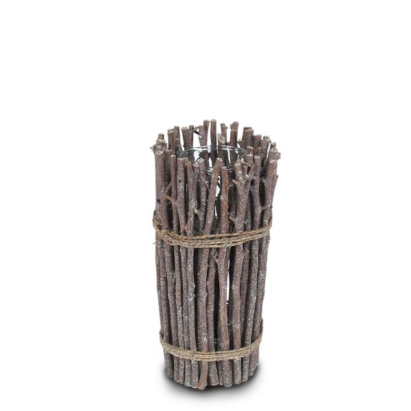 Windlicht Vintage, natur-geweißt