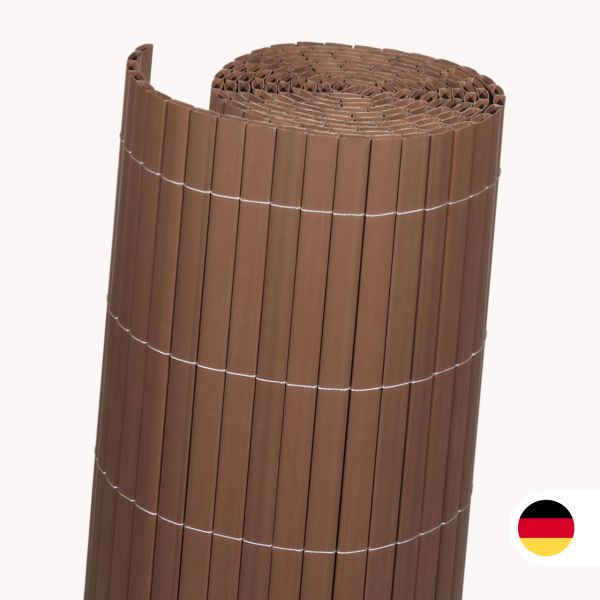 Sichtschutzmatte Kunststoff, Rügen nussbaum