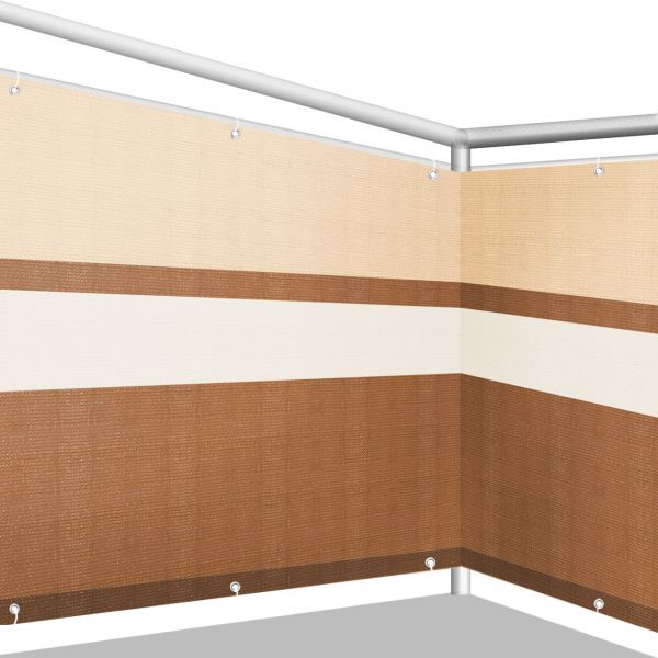 Balkonbespannung PE, Design terrakotta/beige